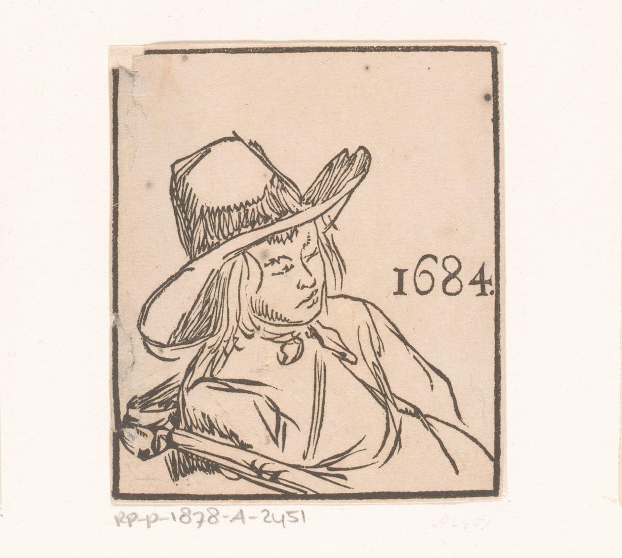 Şapkalı oturan adam by Anonymous