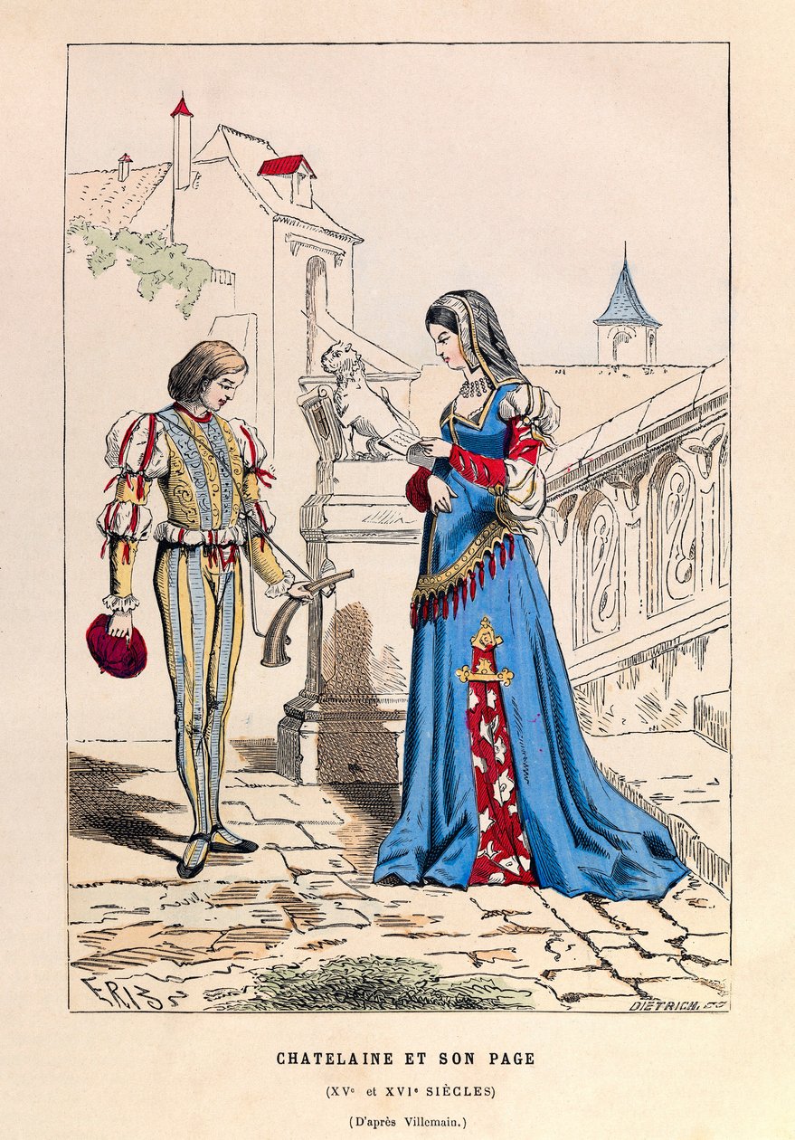 15. yüzyıla ait bir chatelaine et oğlu sayfası - Chatelaine ve 15. Yüzyıl sayfası - koleksiyon ayrıcalıkları by Anonymous Anonymous