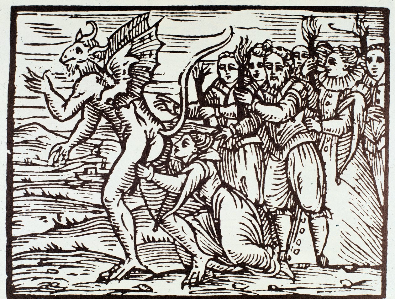 Bir cadı şeytanı öper (Gravür by Anonymous Anonymous