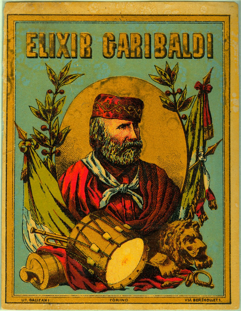 İtalyan vatansever portresi ile Elixir Garibaldi için reklam by Anonymous Anonymous