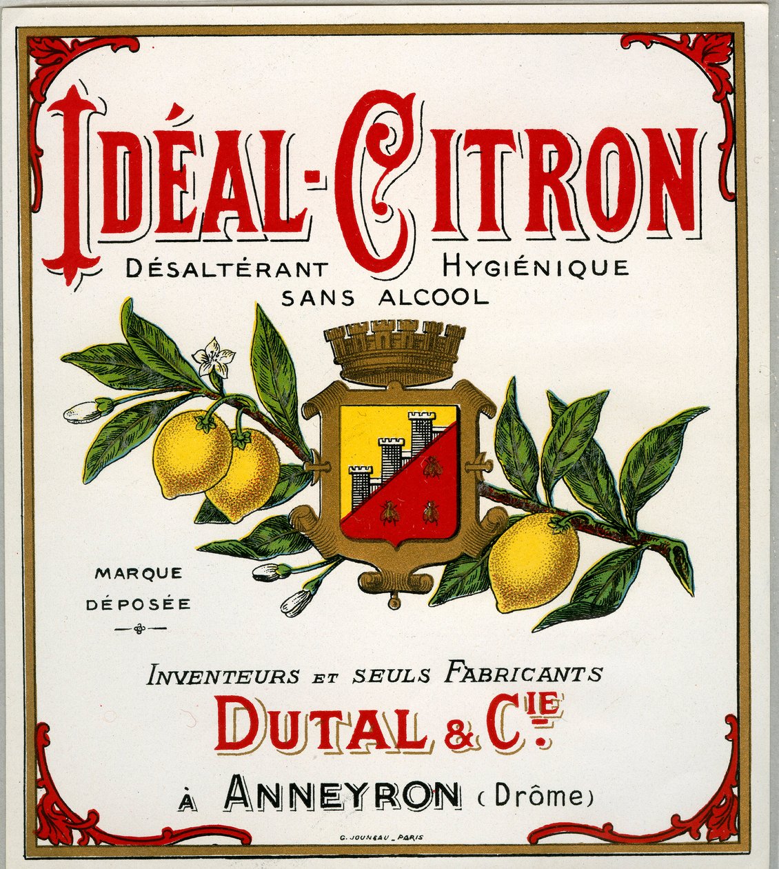 İdeal limon adı verilen Fransız limonlu içeceğin reklamı (Chromolithography) by Anonymous Anonymous