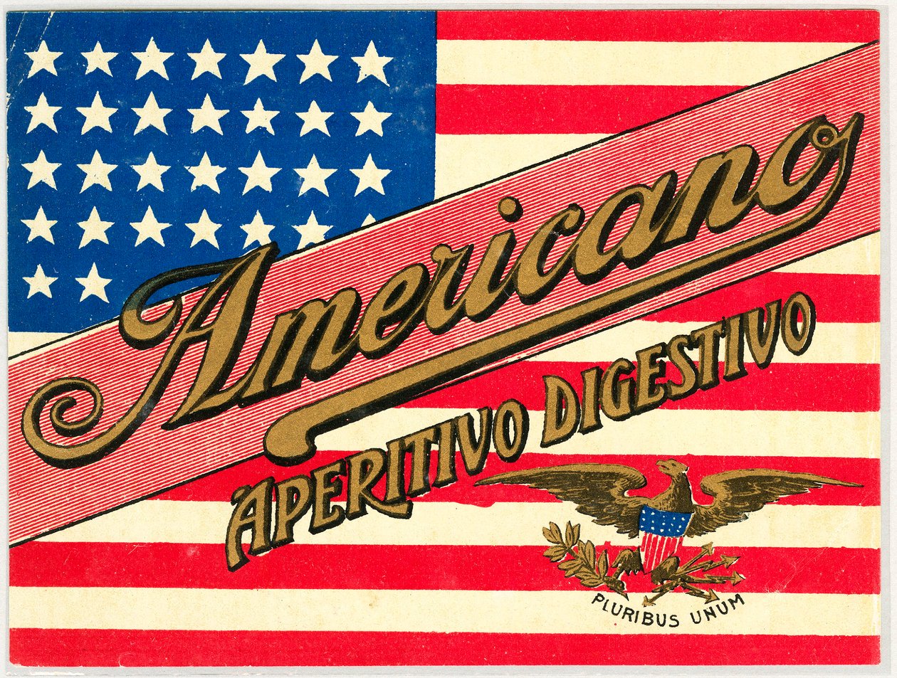 Amerikan bayrağı ile İtalyan kısa içki Americano için reklam by Anonymous Anonymous