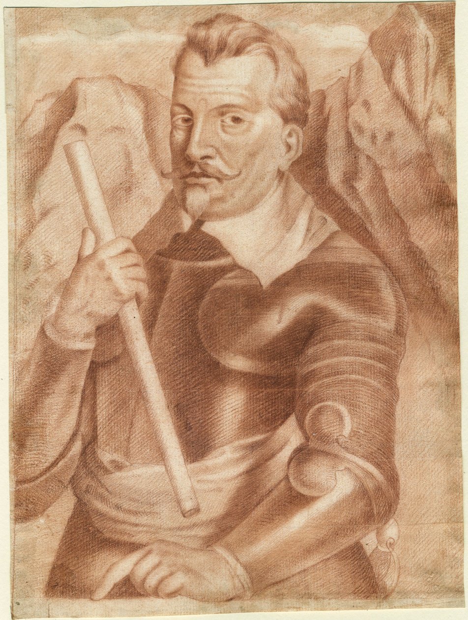 Albrecht von Wallenstein (ou Waldstein) (1583-1634) - Albrecht von Wallenstein (1583-1634) - Anonim - 1630 - Kağıt üzerinde iyimser - 28,2x21 - Özel Koleksiyon by Anonymous Anonymous