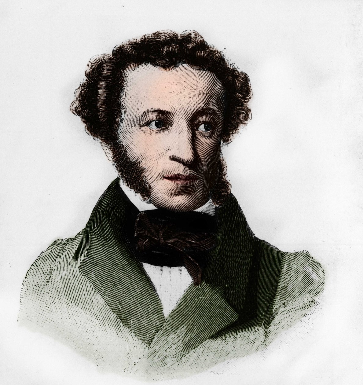 Aleksandr Sergeyeviç Puşkin (1799-1837), Rus yazar. by Anonymous Anonymous