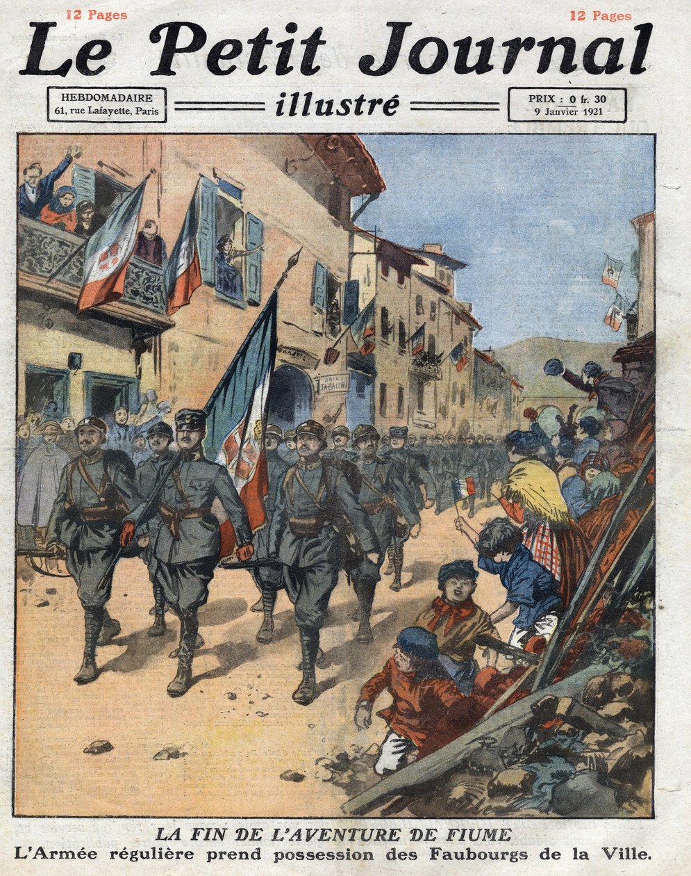 Rapallo ticareti sonucunda Fiume (Rijeka) özgür bir devlet haline geldi, Gabriele d