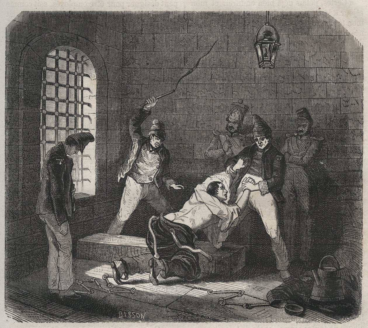 Brest Hapishanesi: dayak. Pierre Zaccone (1817-1895) (Colonia Penale - Ceza kolonisi). Özel koleksiyon. by Anonymous Anonymous