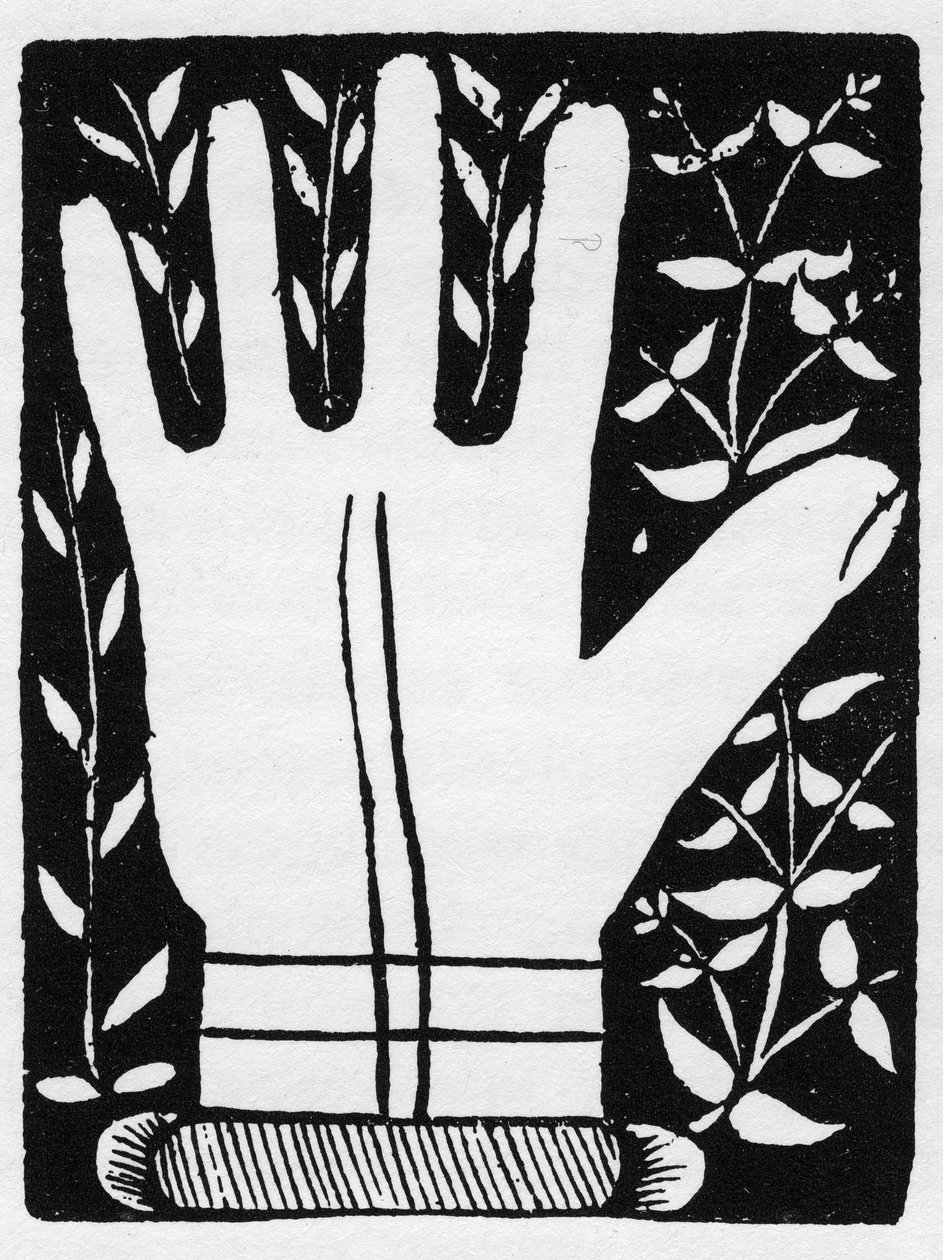 Chiromancia - Çift Satürn Çizgisi - Andre Corvo tarafından “The Art of Chyromance” içinde 1545 gravürü - Özel Koleksiyon by Anonymous Anonymous