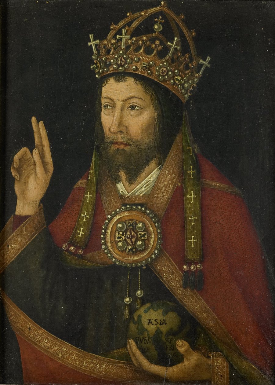 Salvator Mundi rolünde İsa, 1500 dolayları (panel üzerine yağlıboya) by Anonymous Anonymous