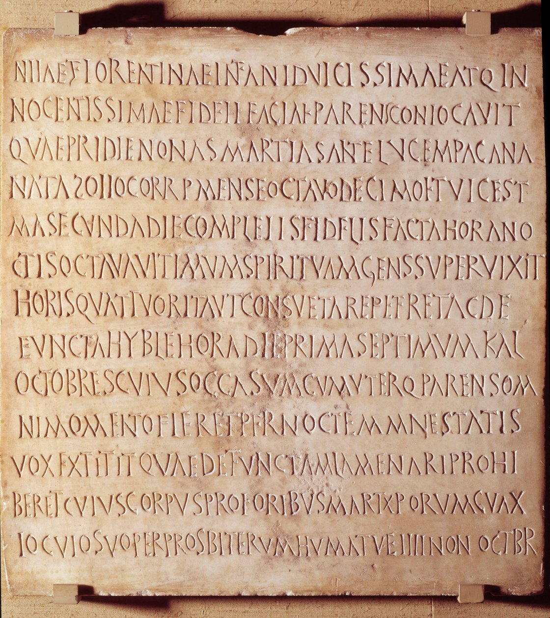 Hıristiyan antik: 4. yüzyılın başlarında vaftiz ve cenaze törenlerinin yönetim yöntemini açıklayan Catania yazıtları. Louvre Müzesi Paris by Anonymous Anonymous