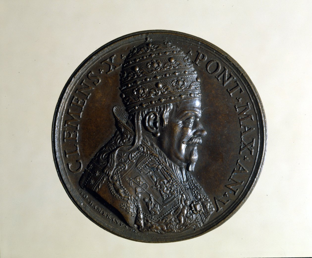 Clement X (1590 - 1676). Bronz madalya. , Milano by Anonymous Anonymous