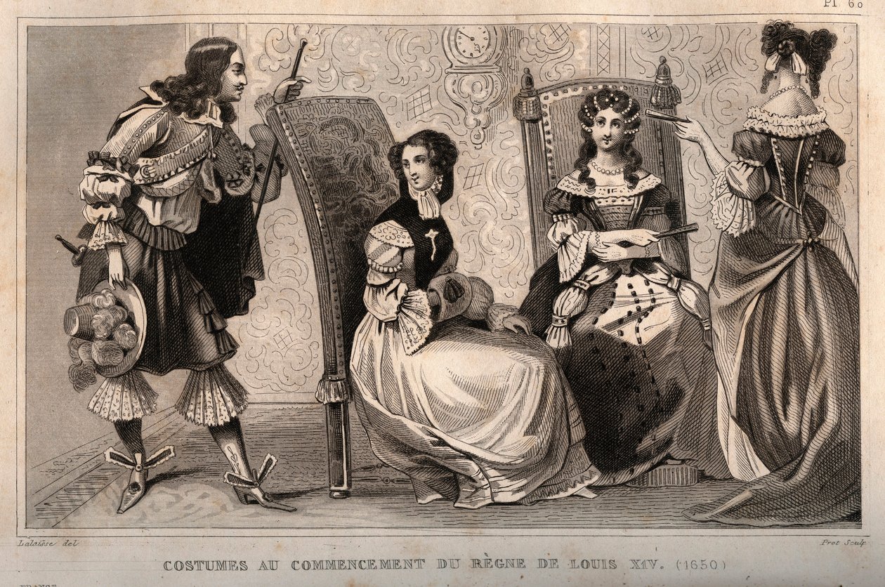 Louis XIV (1650) saltanatının başlangıcındaki kostümler. "" Le Monde