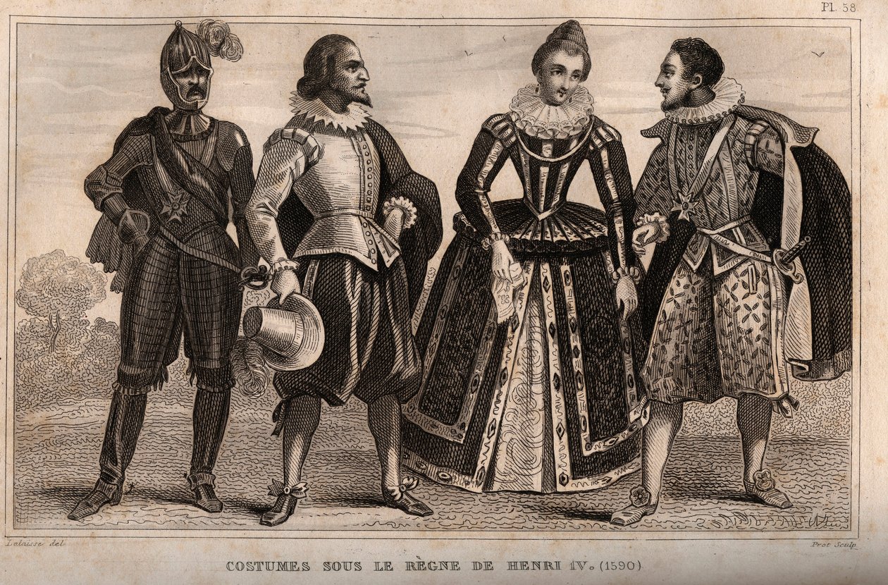 Henry IV (1590) yönetimi altındaki kostümler. "" Le Monde