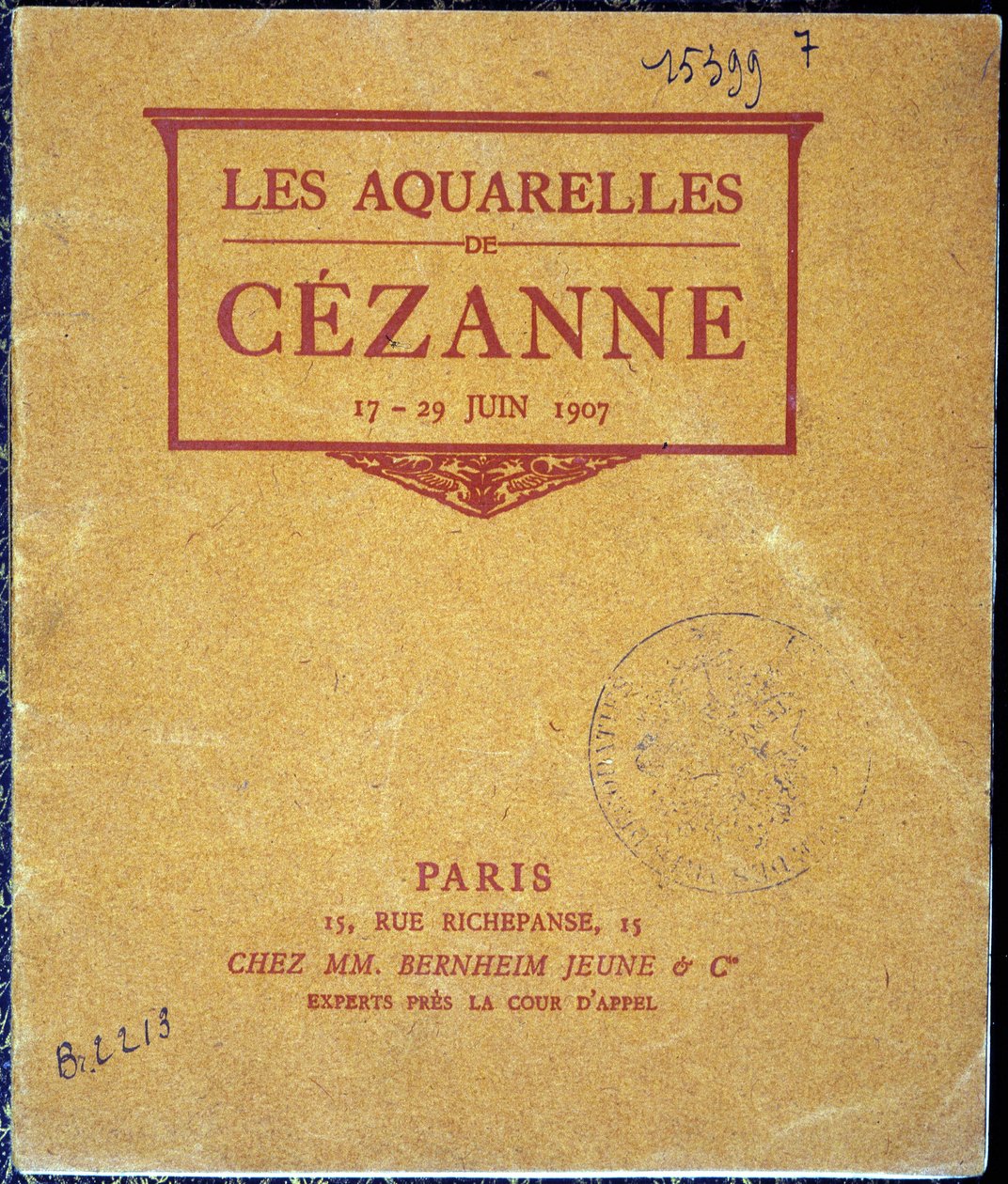 “Les Aquarelles de Cézanne” sergisinin kataloğunun kapağı by Anonymous Anonymous