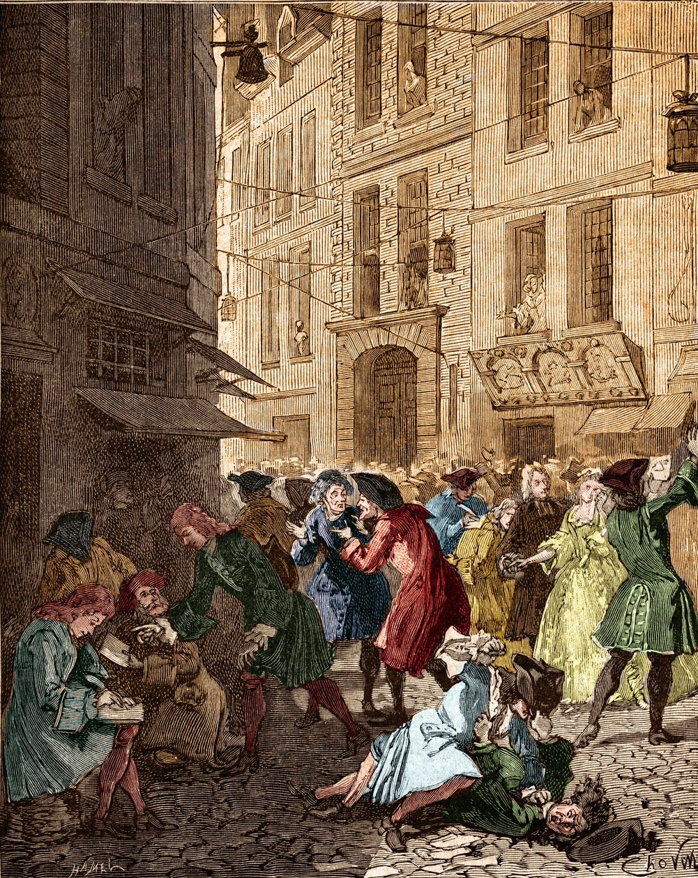 Ekonomik sistem: Hukuk sistemi zamanındaki spekülatif balon, Quincampoix sokağının kışkırtıcıları - Paris IV. ardt. Quincampoix Caddesi, John Law