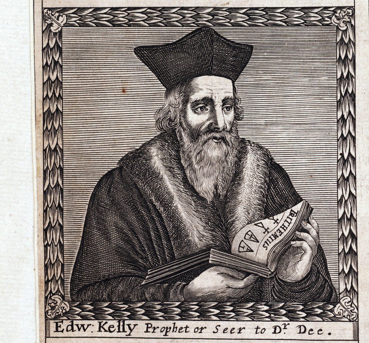 Edward Kelley veya Edward Talbot (1555-1597) - Anonim eser, gravür by Anonymous Anonymous