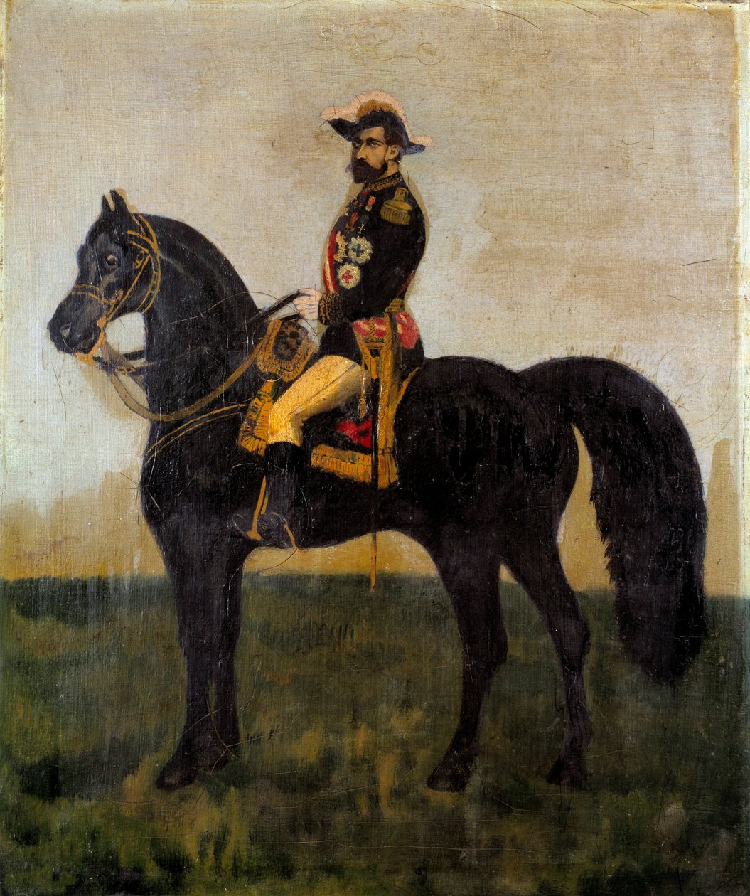 General Georges Boulanger (1837-1891) politikacısının atlı portresi 19. yüzyıl Güneşinin Anonim tablosu. 0,55x0,46 m Paris, Musee Carnavalet by Anonymous Anonymous