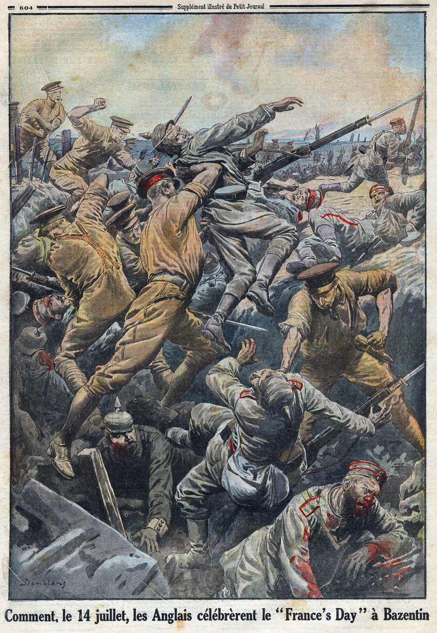 Birinci Dünya Savaşı 1914-1918 (14-18 Savaşı). İngilizlerin Alman ordusuna karşı çıktığı 13 ve 14 Temmuz 1916