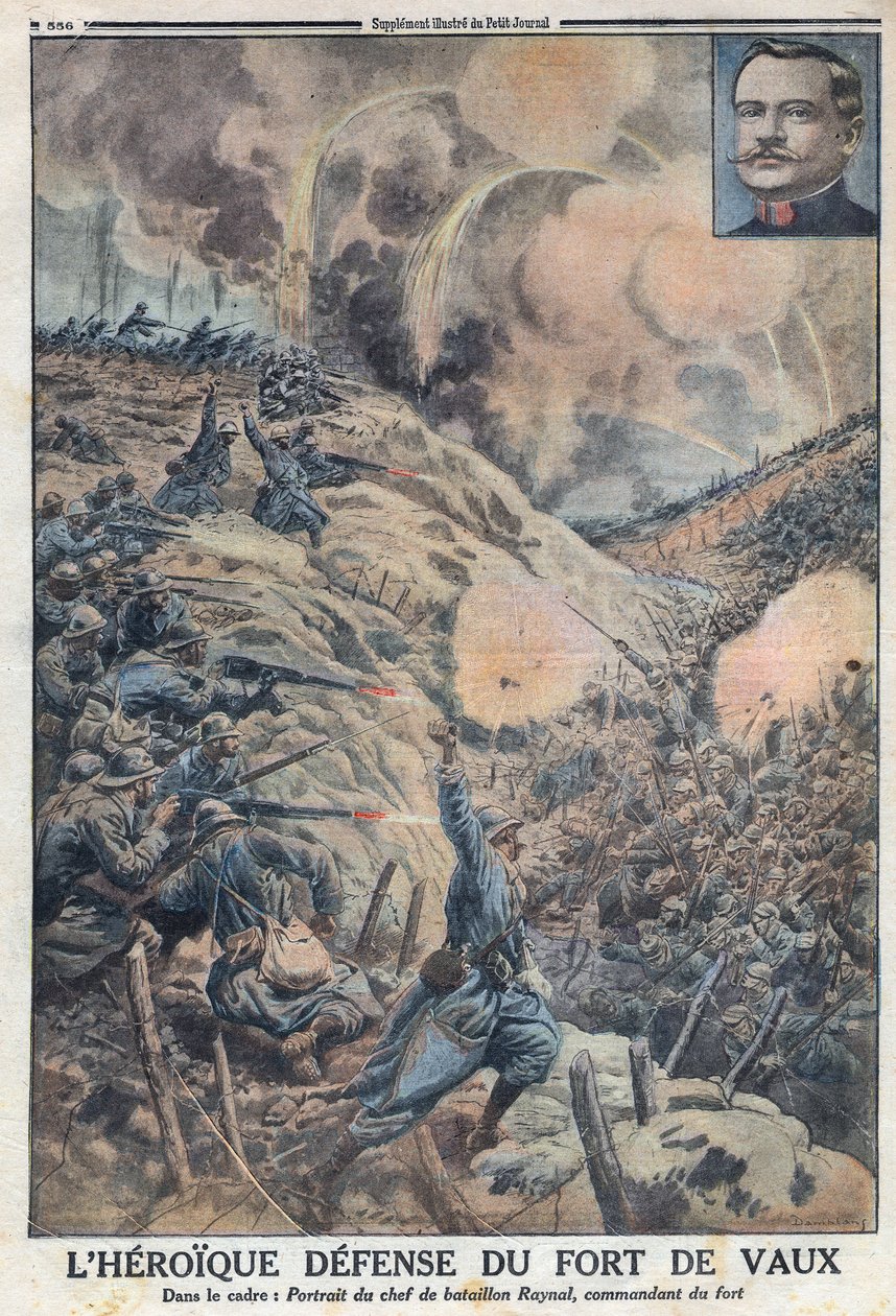 Birinci Dünya Savaşı 1914-1918 (14-18 Savaşı). Tabur Lideri Sylvain Eugene Raynal (1867-1939) ile Fort de Vaux