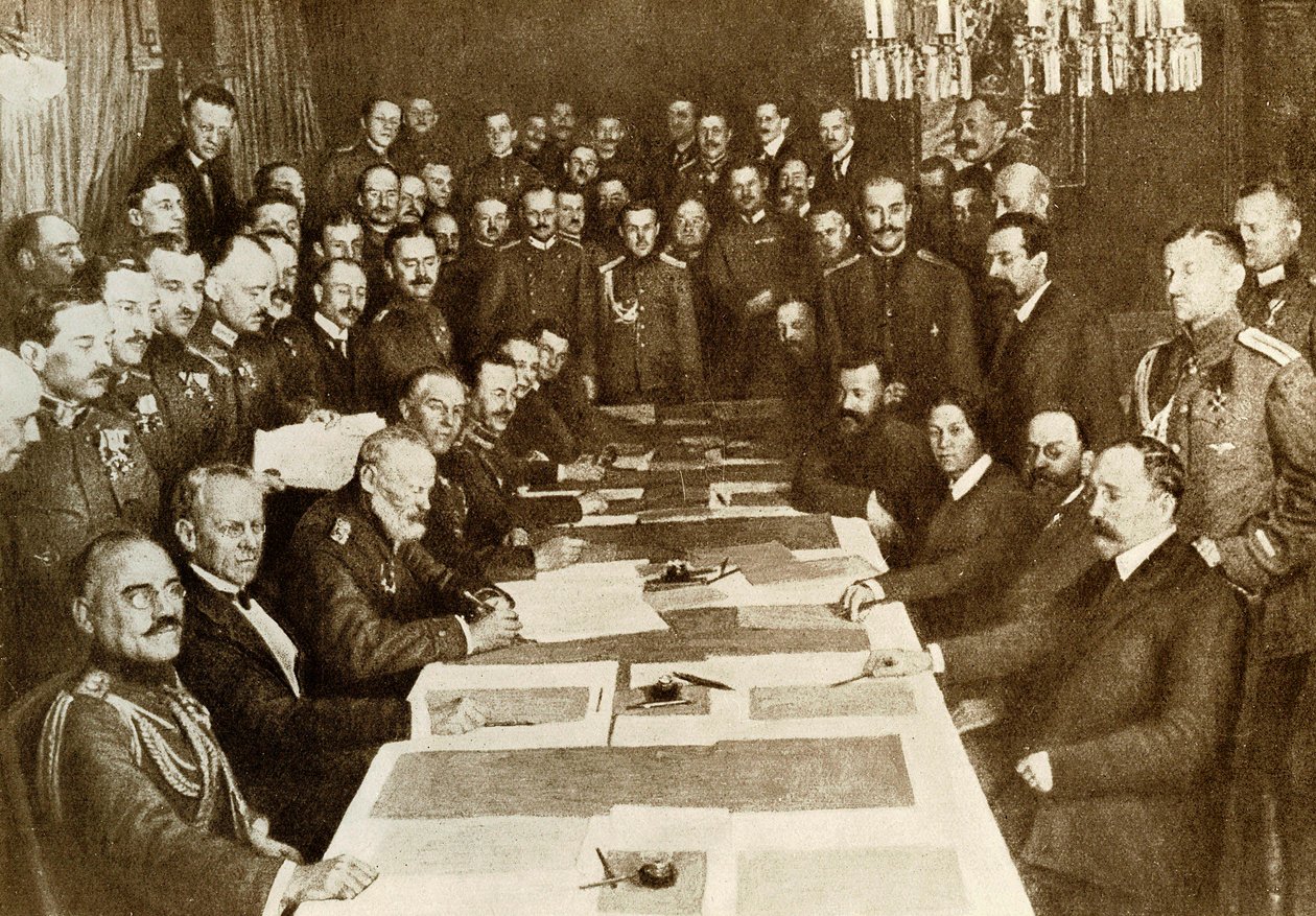 Birinci Dünya Savaşı: Almanlar ve Ruslar arasında 03/03/1917 tarihinde Brest Litovsk Barış Antlaşması