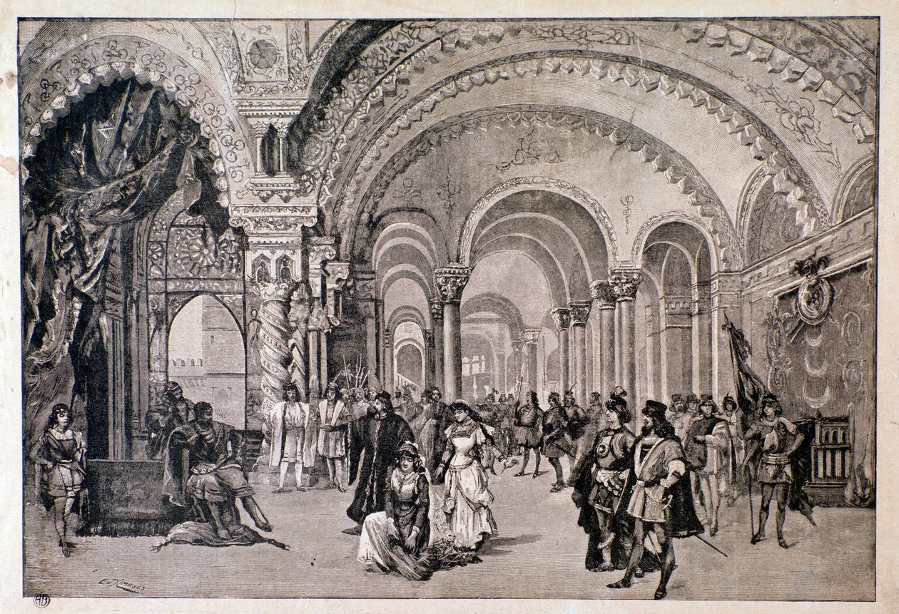 Giuseppe Verdi operası Otello'nun Teatro alla scala'daki ilk performansı by Anonymous Anonymous