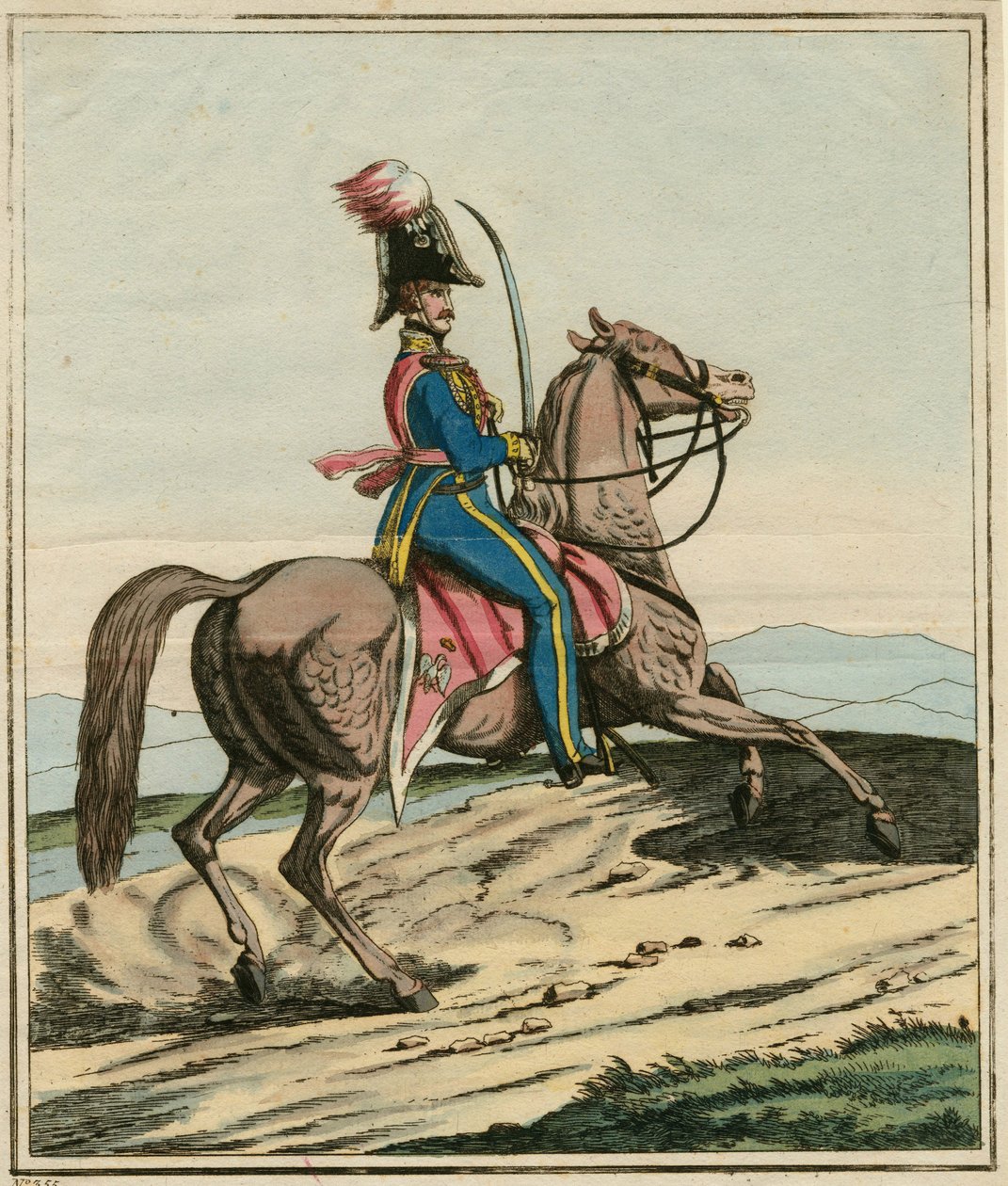 General Jozef Dwernicki (1779-1857), Kasım Ayaklanması'na veya 1830-1831 Polonya-Rus Savaşı'na katılan Polonyalı general - Anonim - 1831 - Gravür, suluboya - 33,7x26,3 - Özel Koleksiyon by Anonymous Anonymous
