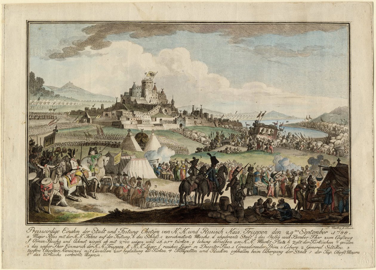 Guerre russo-turque de 1787-1792 - Khotyn'in 29 Eylül'de Rus Ordusu Tarafından Alınması by Anonymous Anonymous