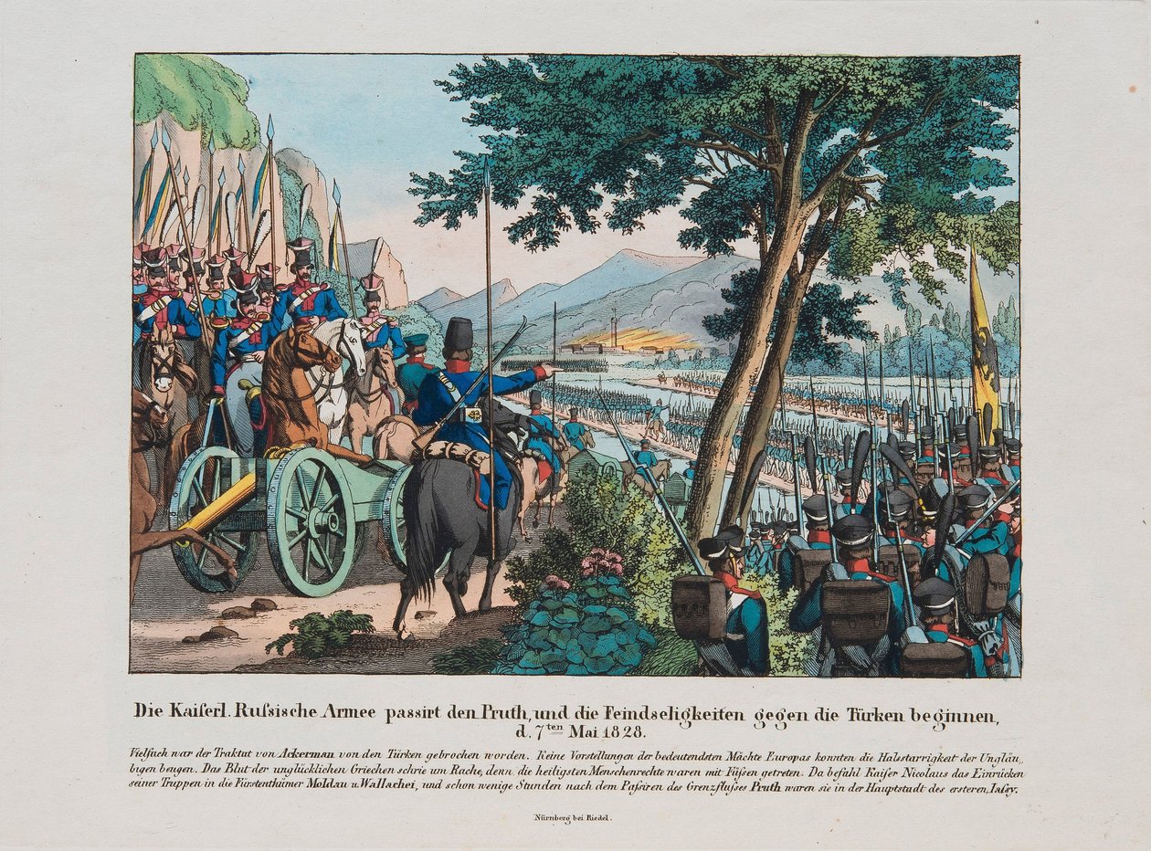 Guerre russo-turque de 1828-1829 - Rus ordusu, Mayıs 1828 par Anonim, c. 1830 - Gravür, sulu boya by Anonymous Anonymous