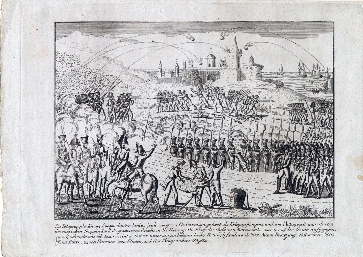 1828-1829 Rus-Türk Savaşı - 23 Haziran'da Anapa Kalesi Kuşatması by Anonymous Anonymous