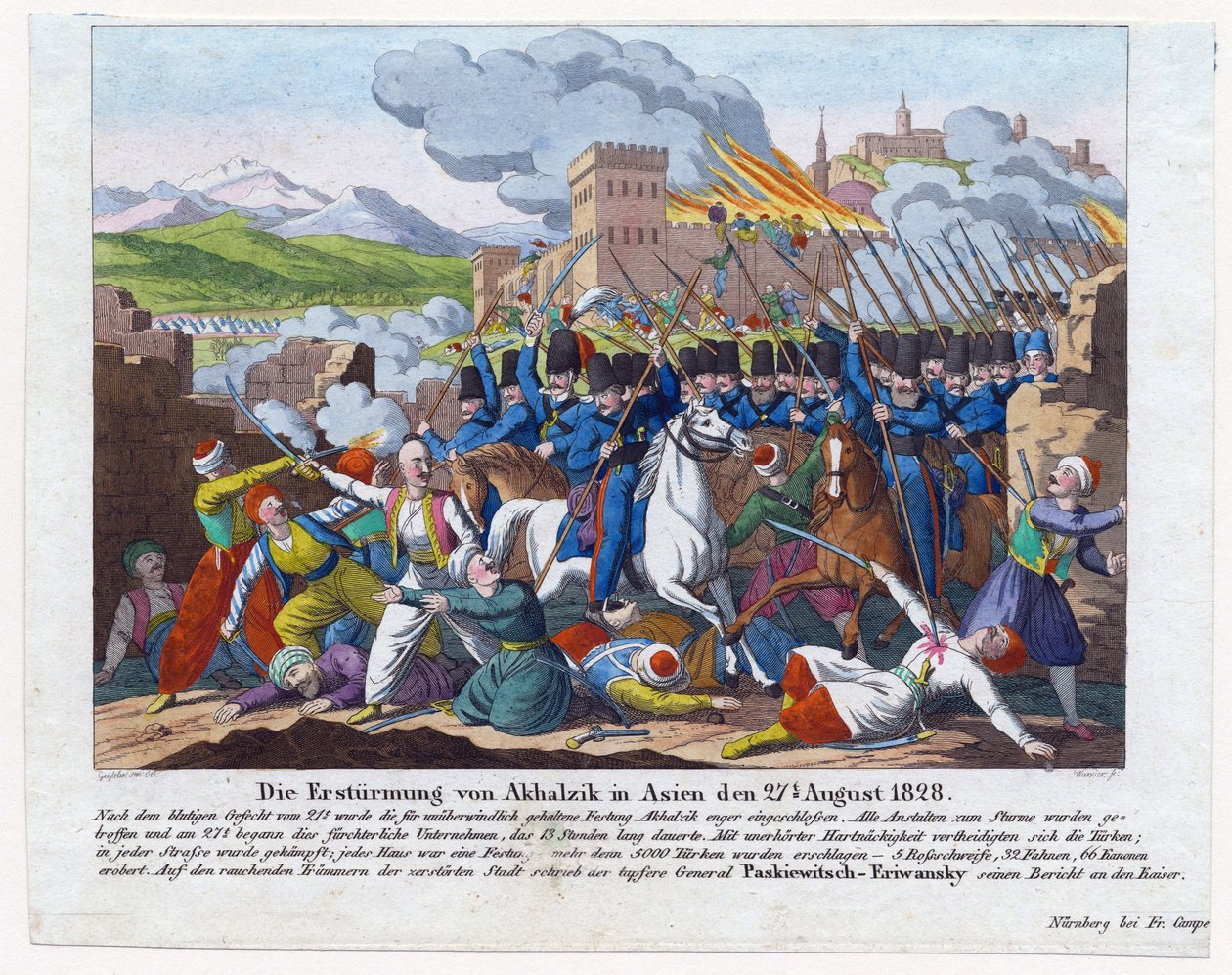 1828-1829 Rus-Türk Savaşı - 27 Ağustos'ta Akhaltsikhe kalesine (şato Rabat) baskın by Anonymous Anonymous