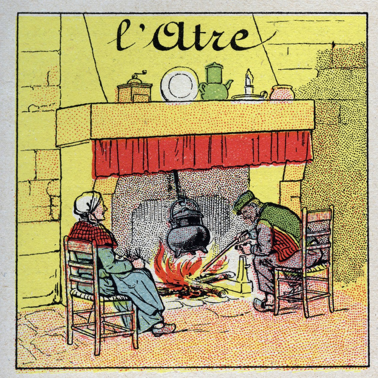 Ev ısıtması: şömine şöminesi. 1925