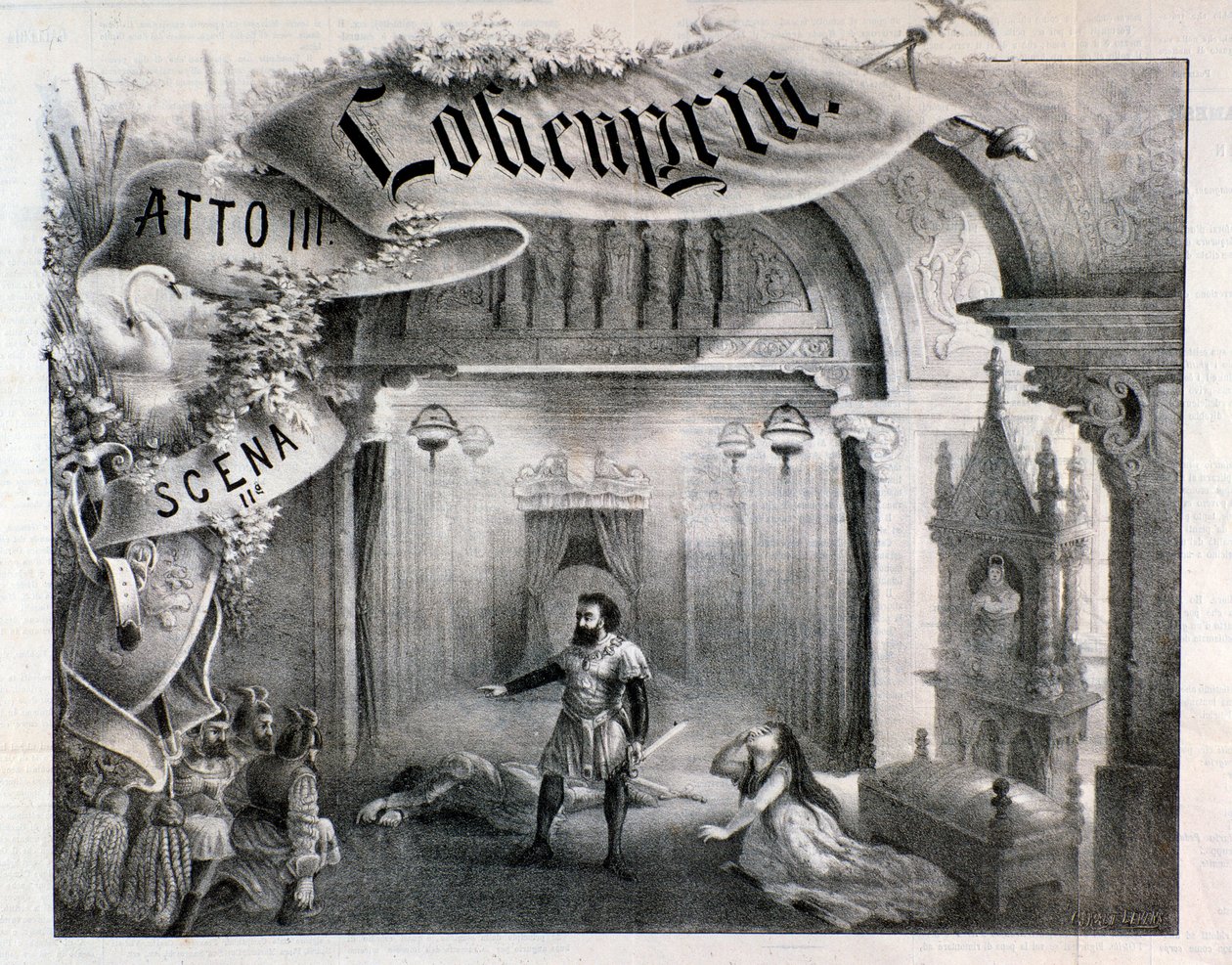 Sahne 2 için çizim, Lohengrin