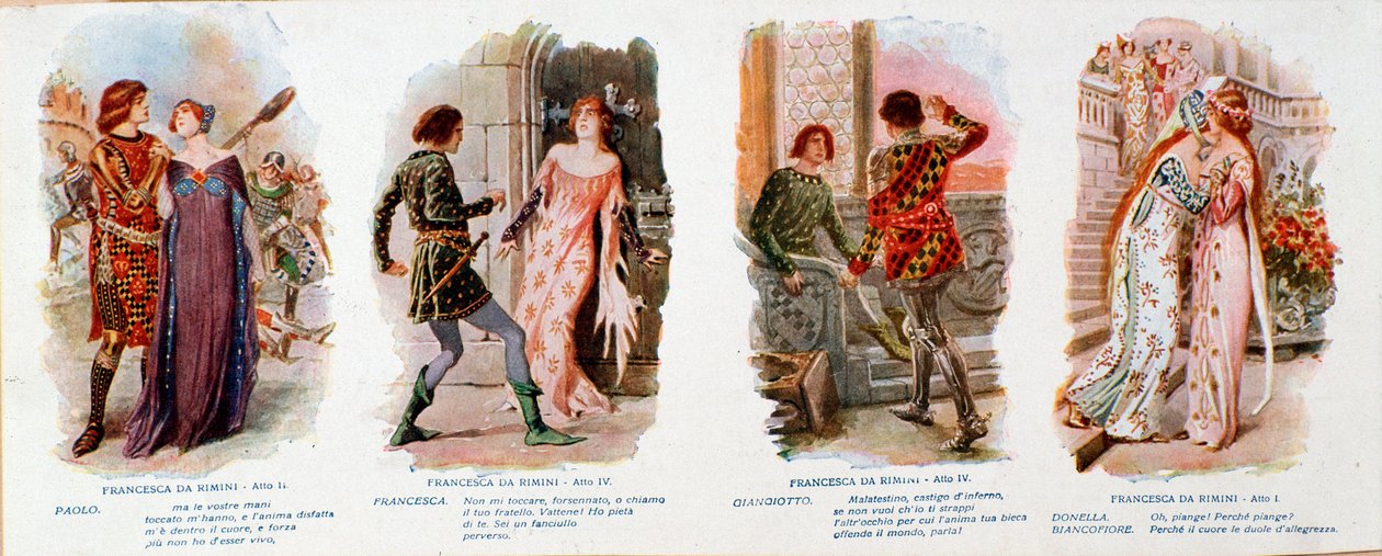 Francesca da Rimini için çizimler, Zandonai