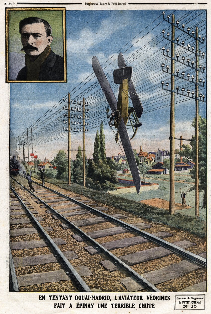 Havacı Jules Vedrines (1881-1919), Douai - Madrid