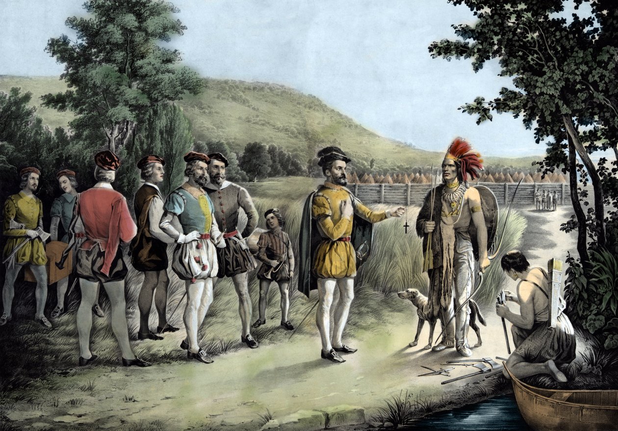 Jacques Cartier, Kızılderililerle ilk görüşmesi Hochelaga