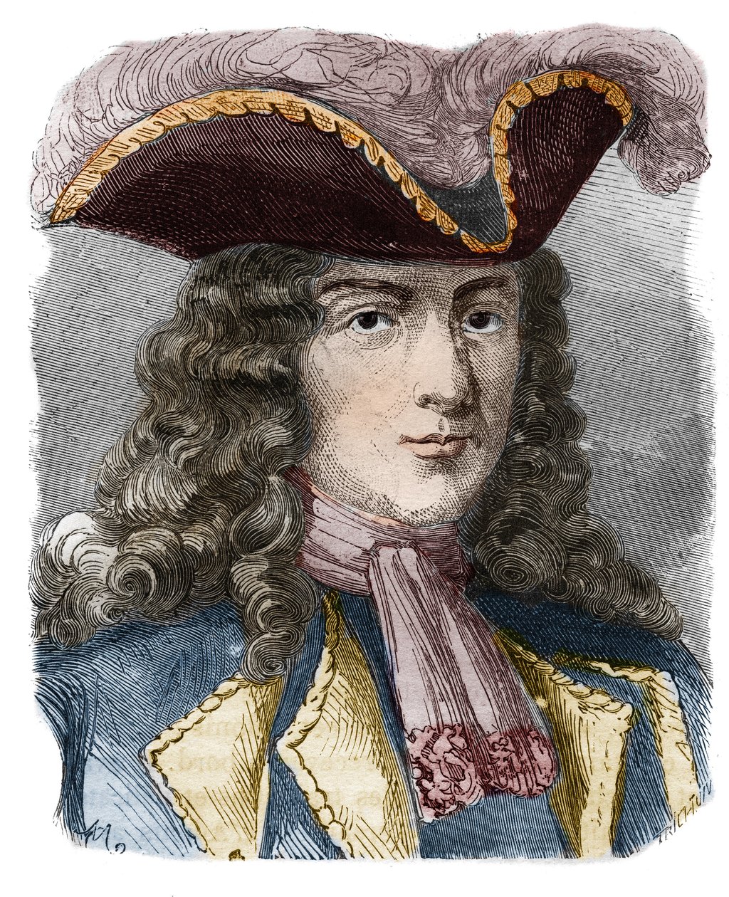Jean-Bernard Louis de Saint Jean, Baron de Pointis (1645-1707), Fransız amiral ve korsan. 19. yüzyılın gravürü. Özel koleksiyon. by Anonymous Anonymous