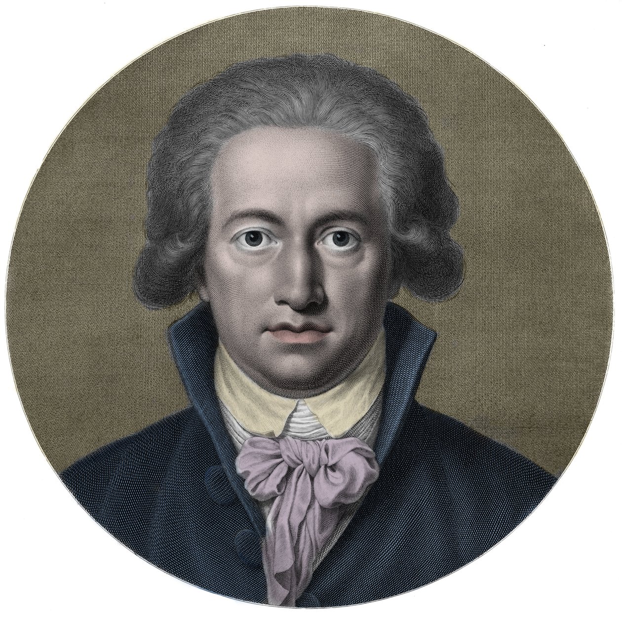 Johann Wolfgang von Goethe (1749-1832). Alman yazar. Gravür 19. C. - Johan Wolfgang Goethe