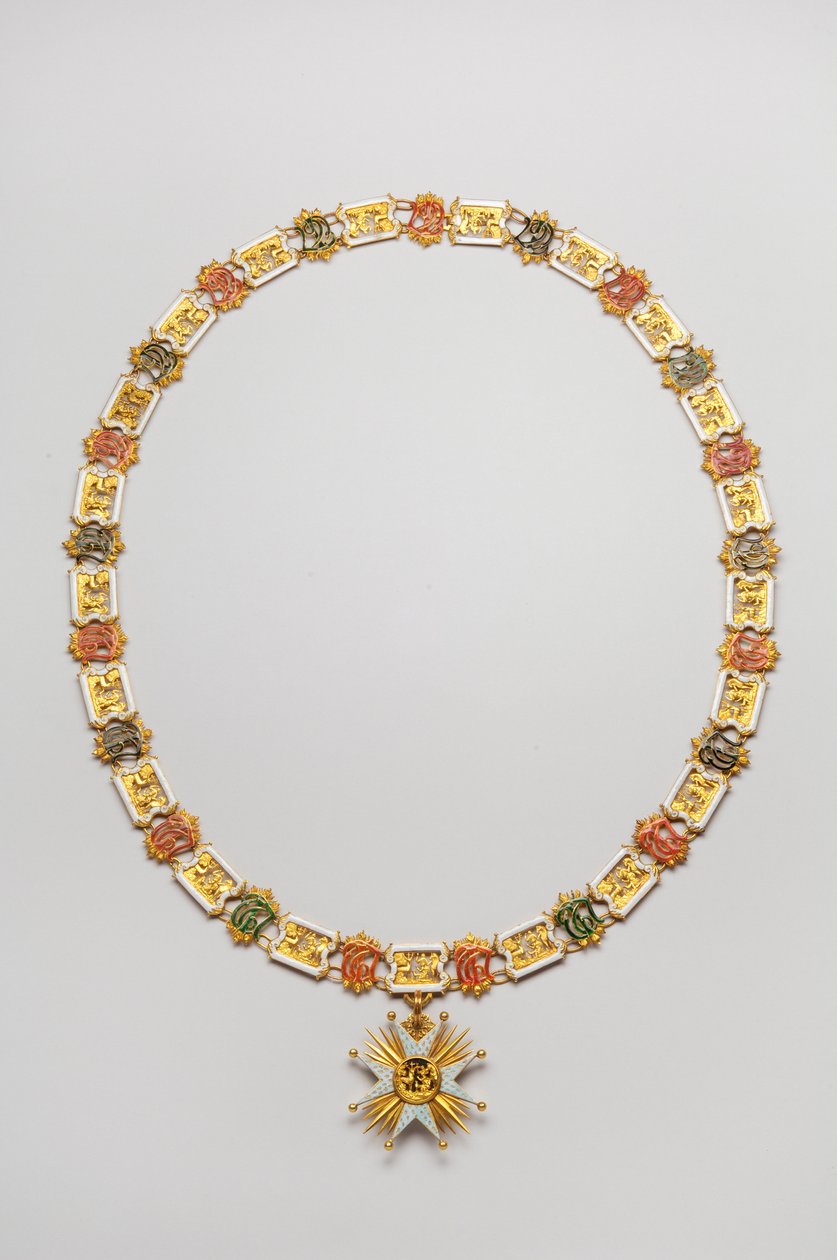 Baviere Krallığı - Aziz Hubert Nişanı: Luitpold, Duke en Baviere (1890-1973) tarafından takılan kolye - 18. yüzyılın sonu - Altın ve Emaux - Kolye: L 122 cm; ağırlık 460 g (kolye dahil) - Sarkıt: D 7,5 cm - Özel koleksiyon by Anonymous Anonymous