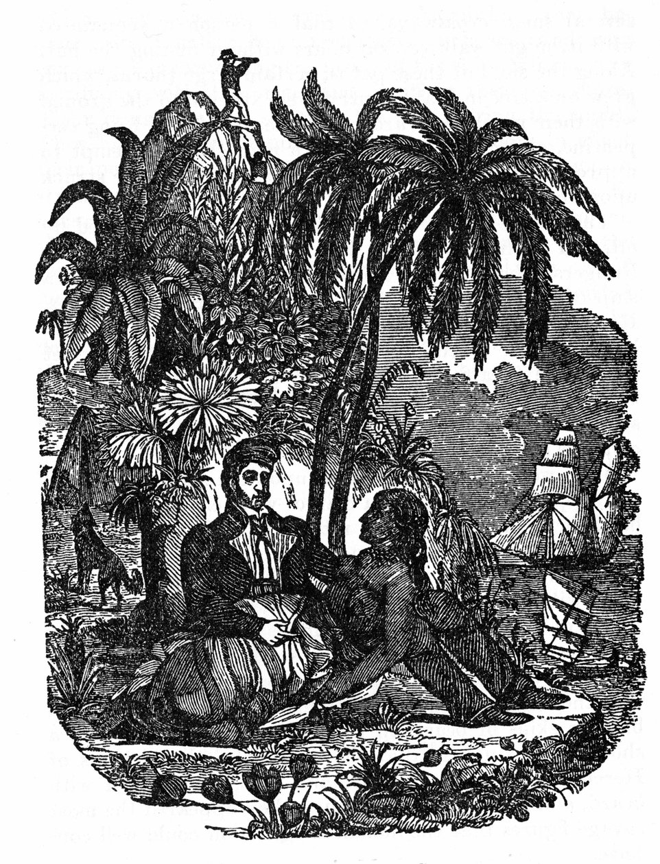 Madagaskar adasında korsanların hayatı. “Korsan kendi kitabı” 1837 gravürü. by Anonymous Anonymous