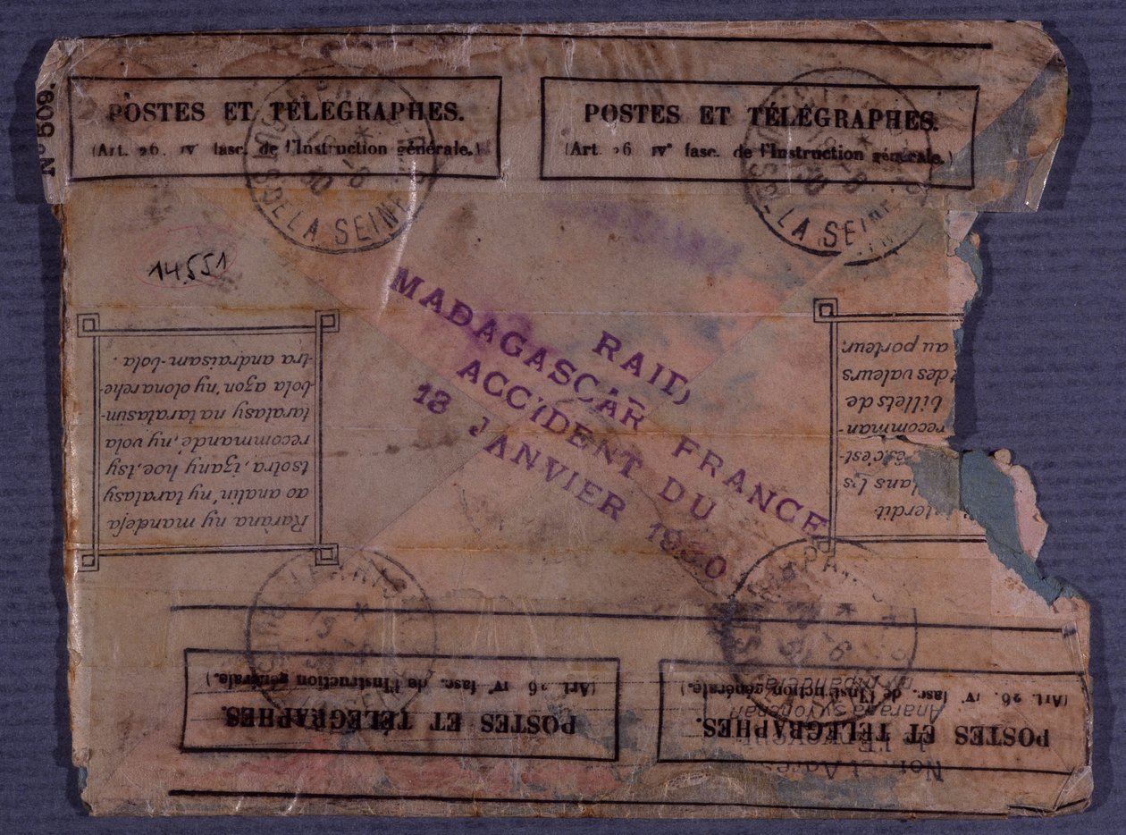 Madagaskar-Fransa Baskınının son mektubu (18 Ocak 1930 kazası) by Anonymous Anonymous