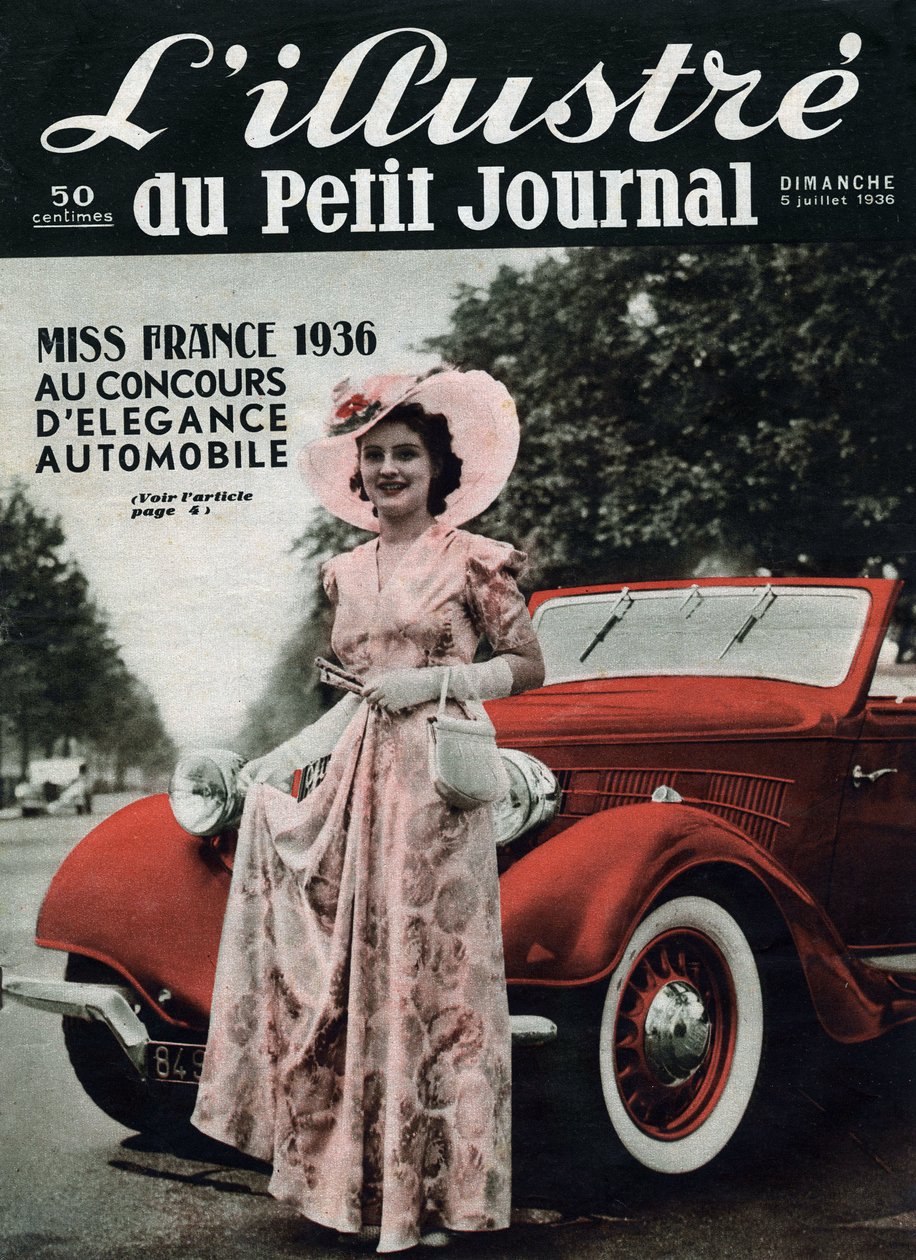 Lynne Lassal Miss France 1936, otomotiv zarafet yarışmasında. “” L