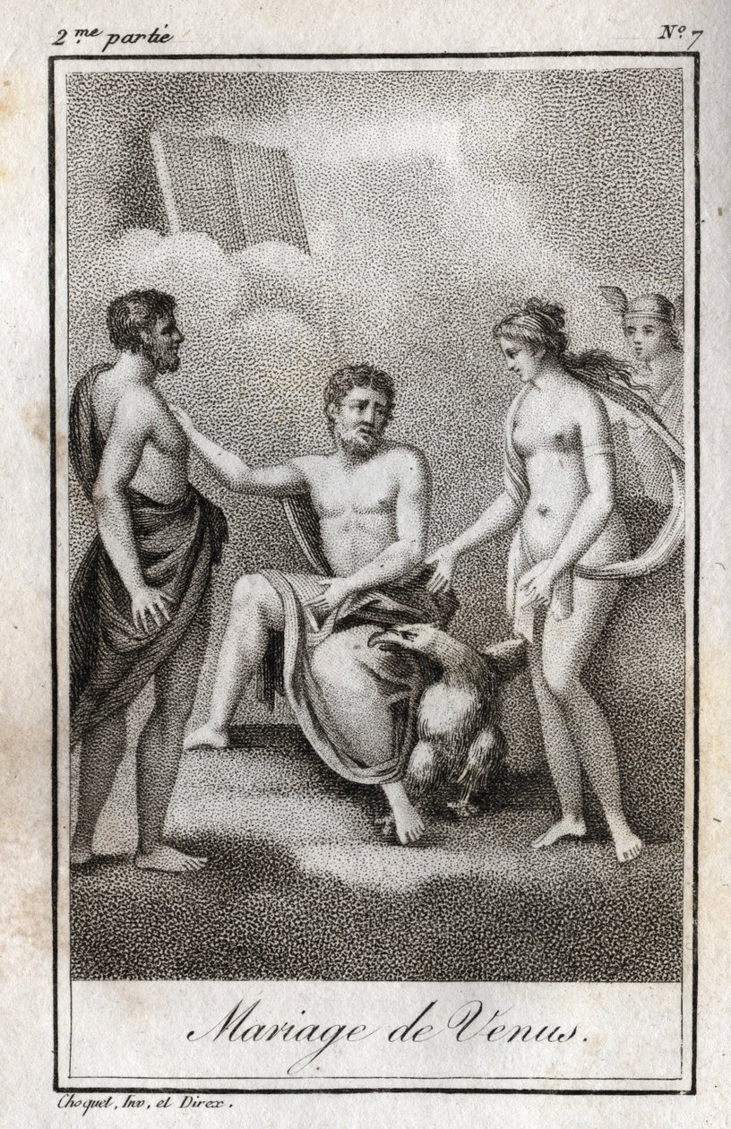 Mars ve Venüs arasındaki evlilik. Charles Albert Demoustier (1760-1801) tarafından "Emilie