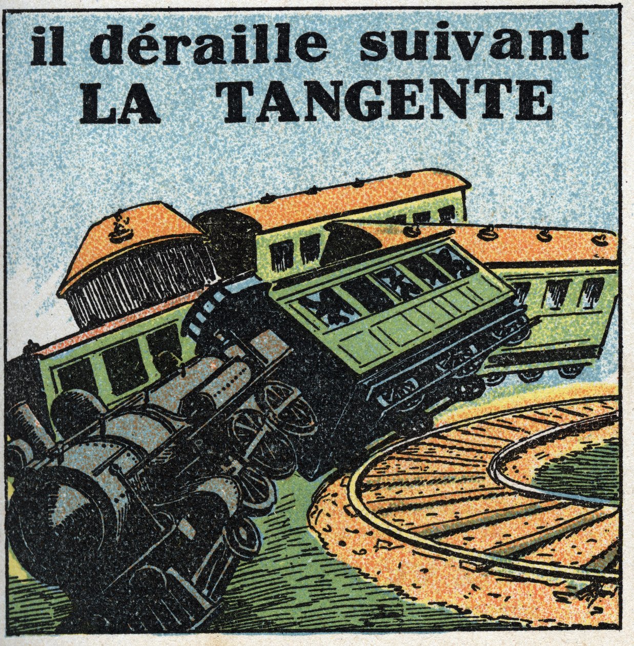 Hareketler: teğet. Tren raydan çıkma. 1925
