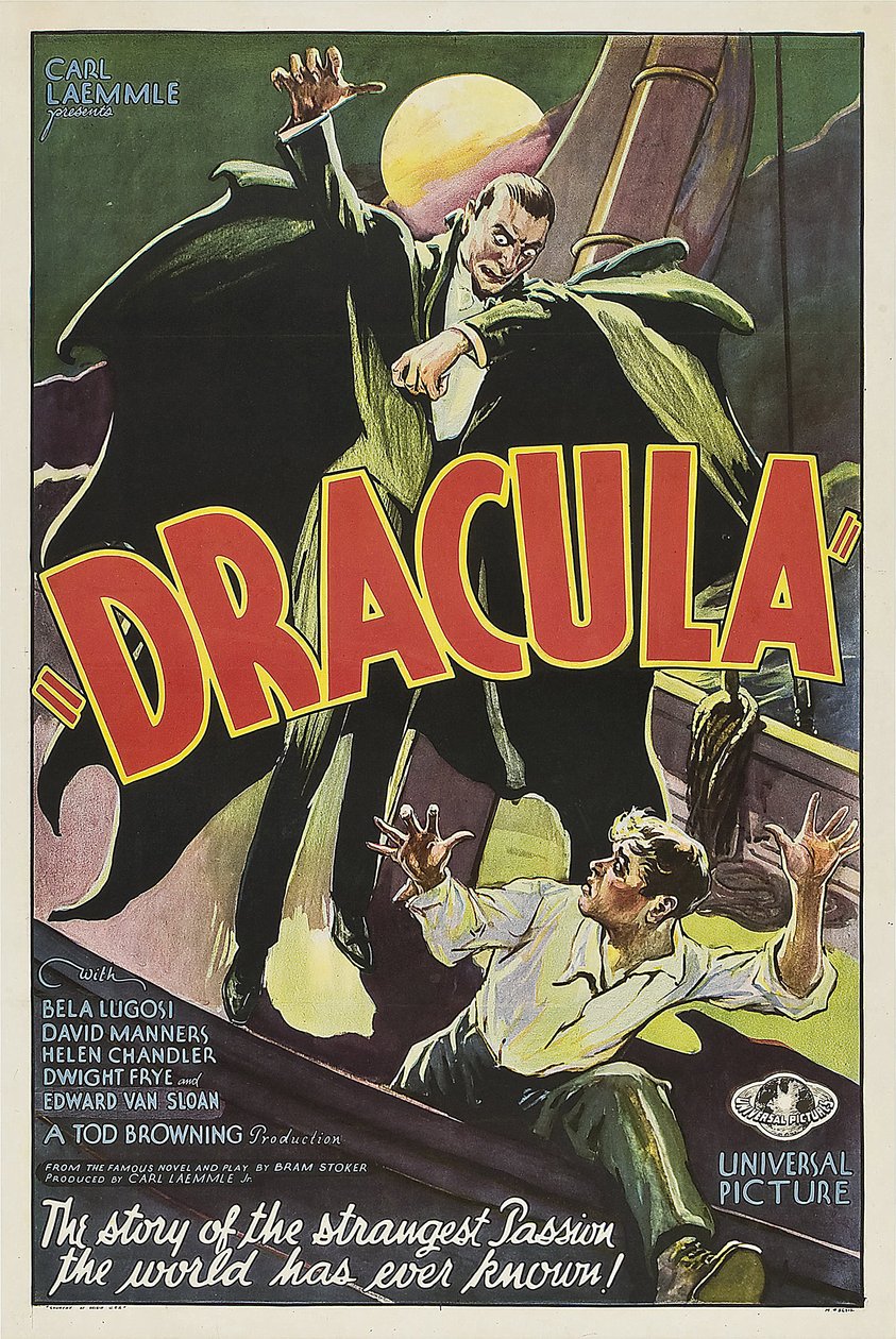 Film Posteri Drakula - Anonim. Renkli Litografi by Anonymous Anonymous