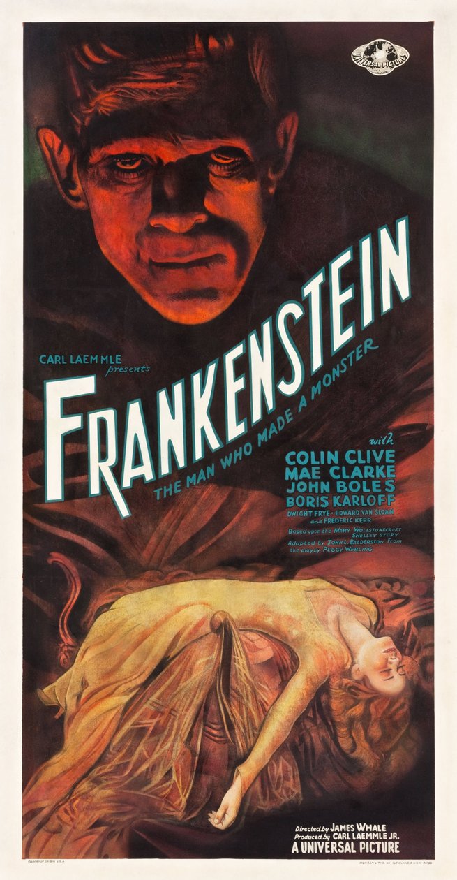 Film Afişi ""Frankenstein"" - Anonim. Renkli Litografi by Anonymous Anonymous