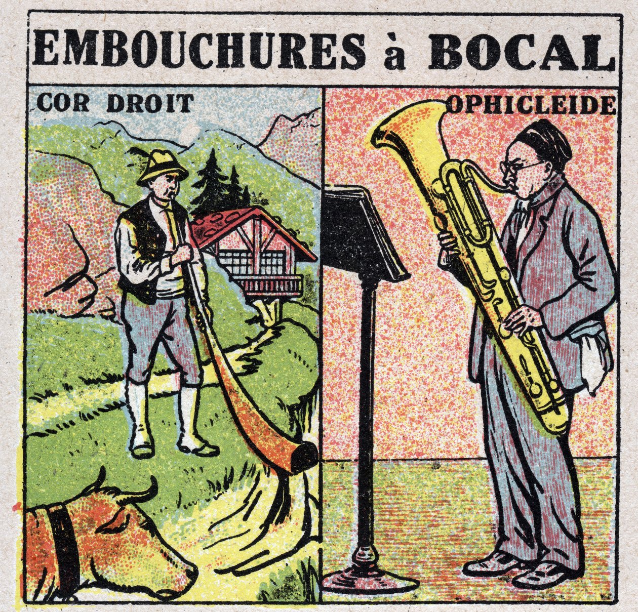 Müzik aletleri: Kavanoz ağızlı nefesli çalgılar. Düz korna ve ophicleide oyuncuları. 1925