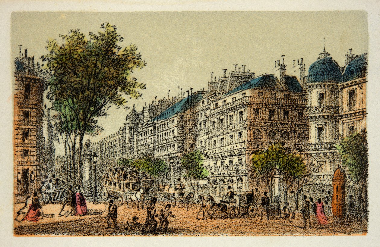 Paris 1874: Boulevard des Italians, Özel koleksiyon by Anonymous Anonymous