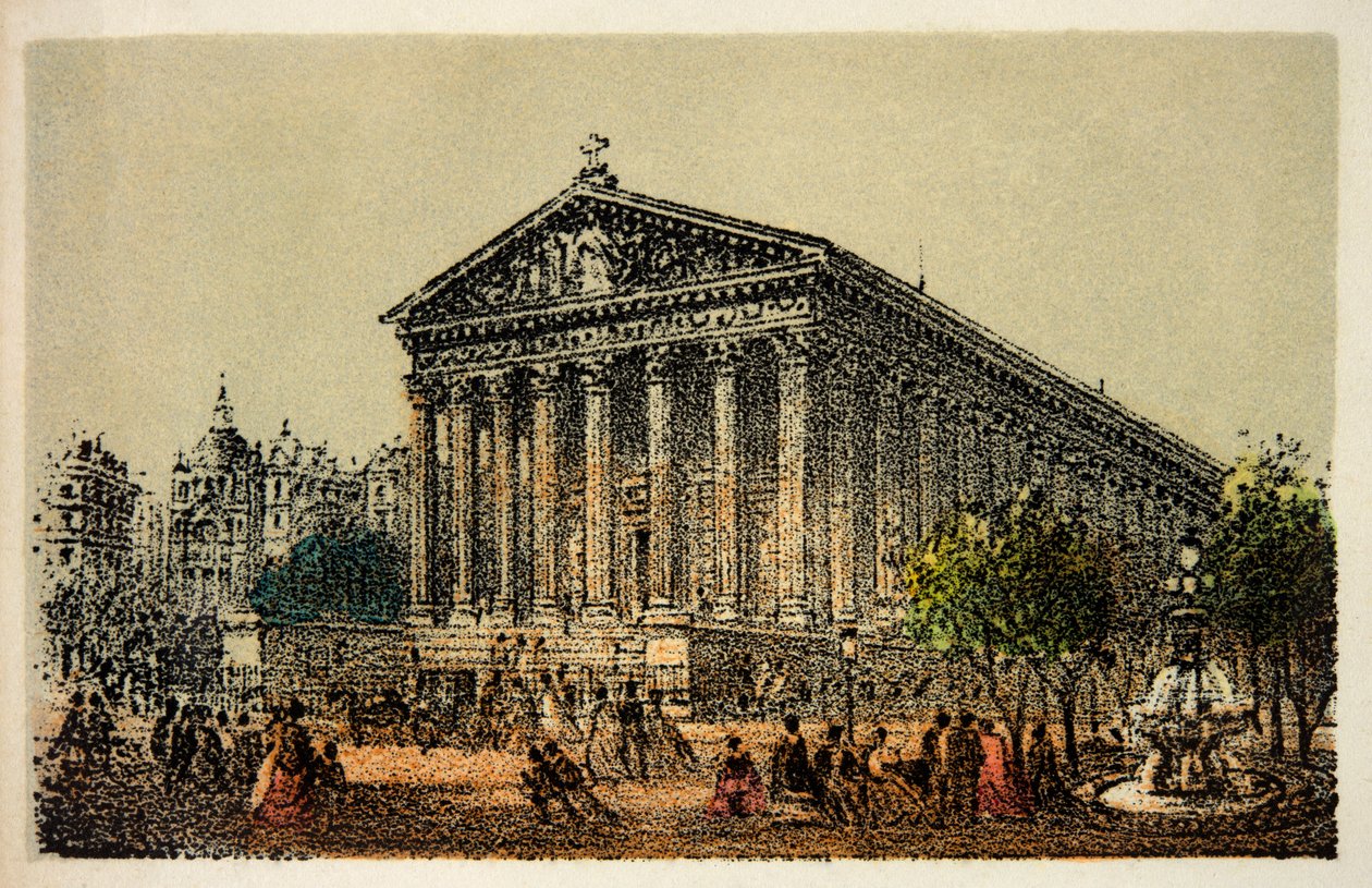 Paris 1874: La Madeleine Kilisesi, Özel Koleksiyon by Anonymous Anonymous