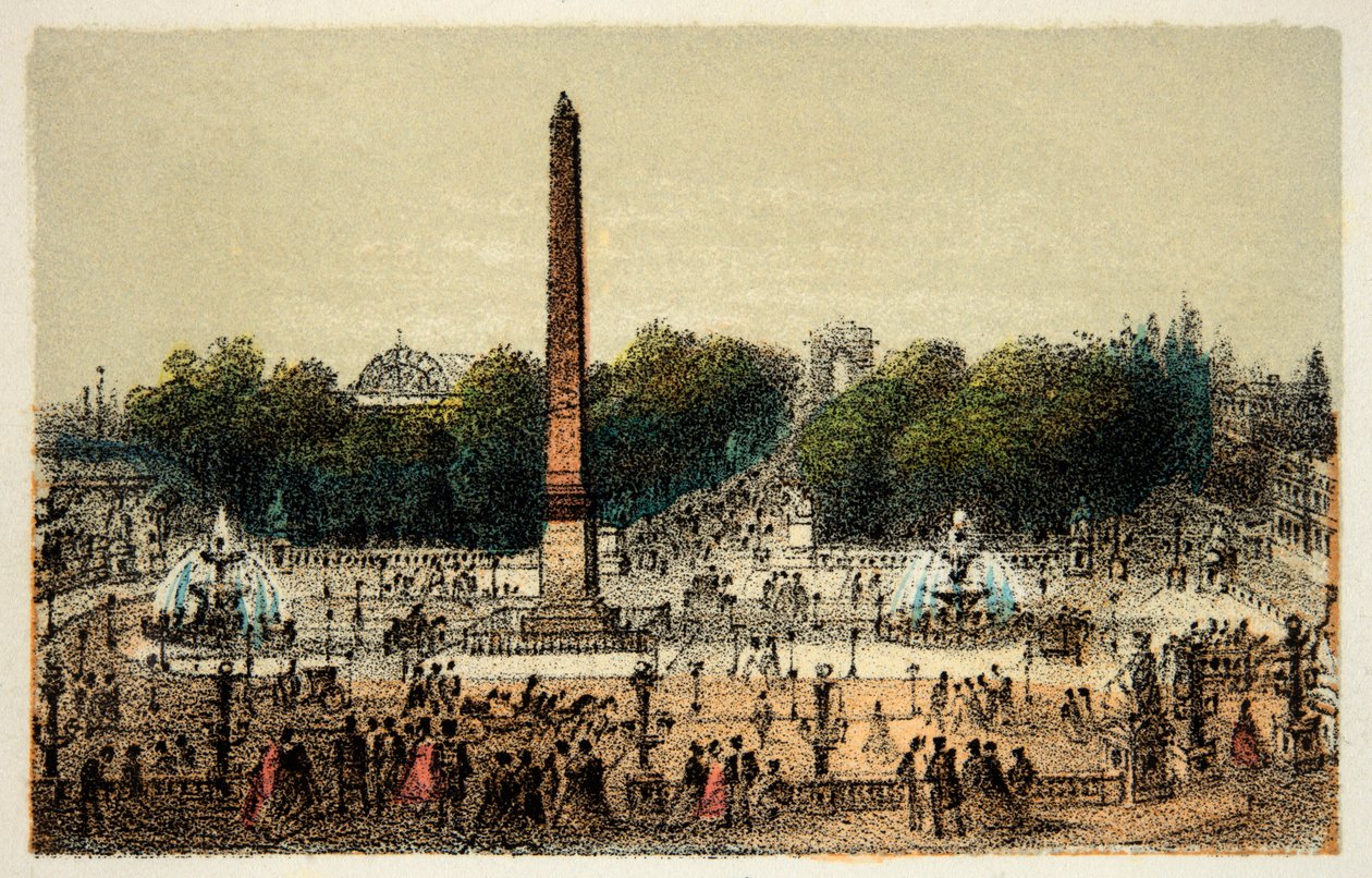 Paris 1874: La Place de la Concorde, Özel Koleksiyon by Anonymous Anonymous