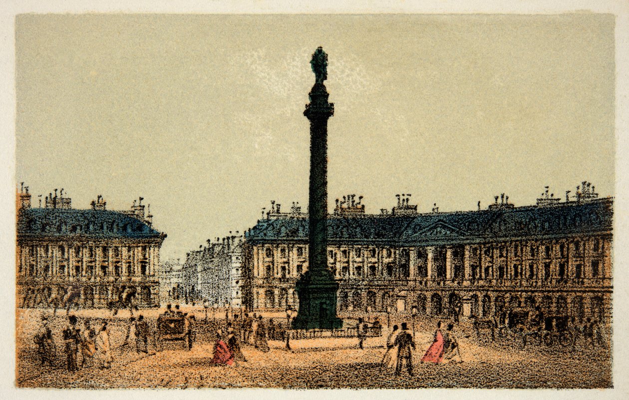 Paris 1874: The Place Vendome, Özel Koleksiyon by Anonymous Anonymous