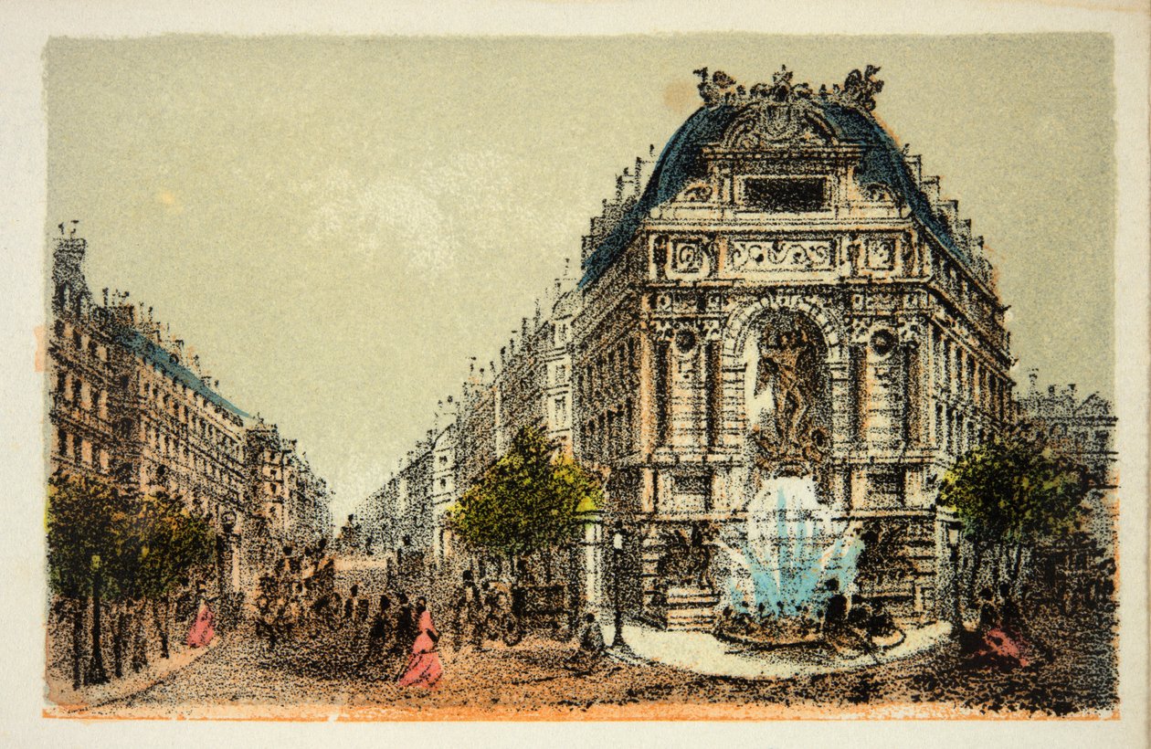 Paris 1874: Saint Michel Çeşmesi, Özel Koleksiyon by Anonymous Anonymous